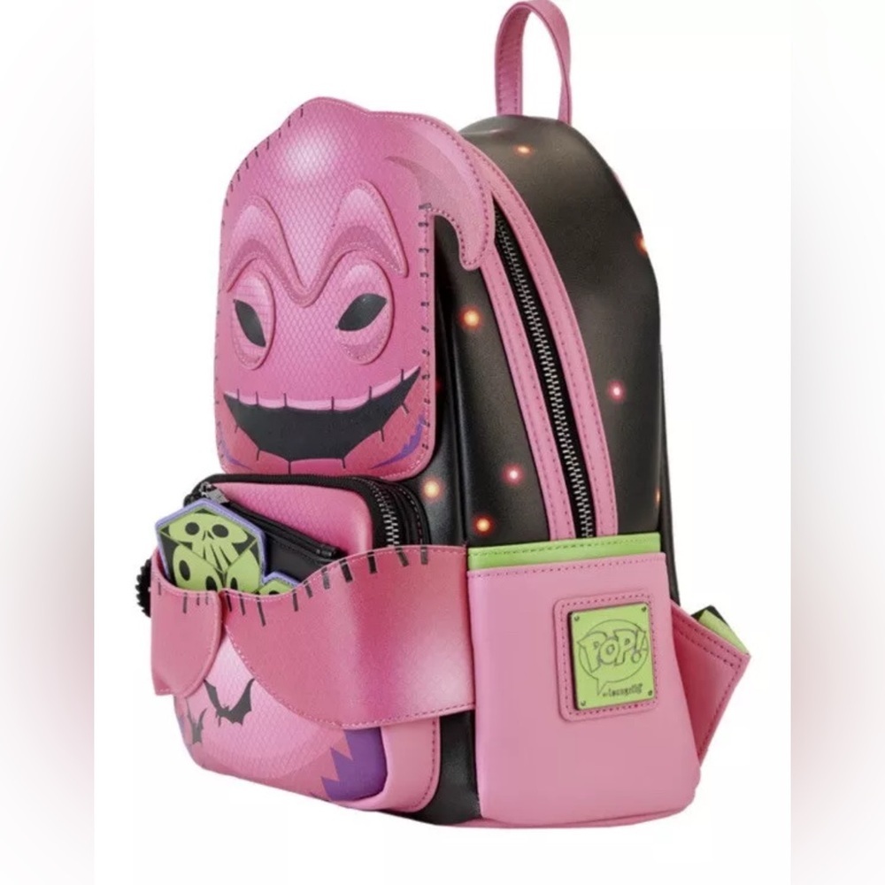 Loungefly Oogie Boogie Neon Cosplay Backpack & Wallet NBC NYCC Exclusive NIB - Picture 5 of 14
